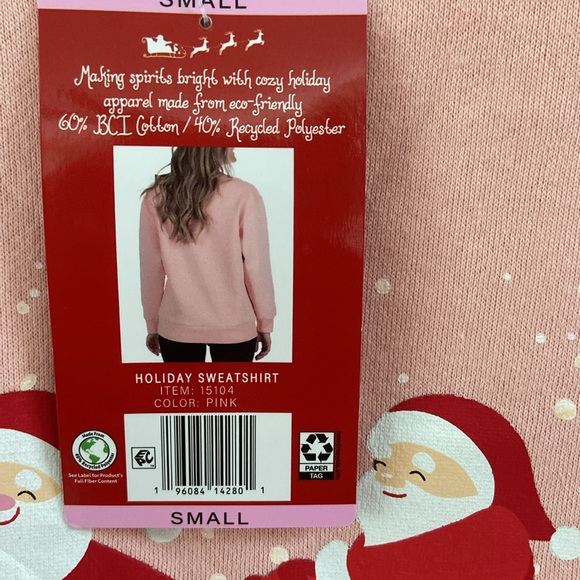 Dec. 25th sweatshirt crewneck sz S nwt Santa’s - Picture 7 of 7